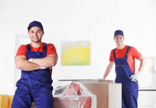 House removals team preparing a move in Ealing