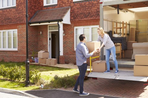 Careful loading of furniture during an Ealing house move