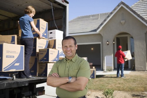 Packing boxes and household items for a move in Ealing