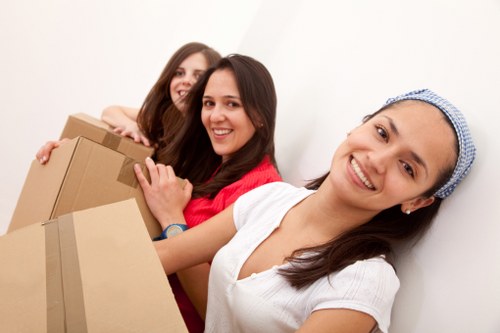 Moving van loaded for a house move in Ealing