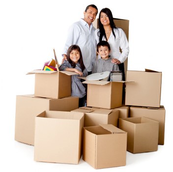 Moving van and organised boxes prepared for an Ealing relocation